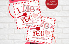 I Dig You Valentine Gift Tags, Printable Editable Valentine throughout I Dig You Valentine Printable