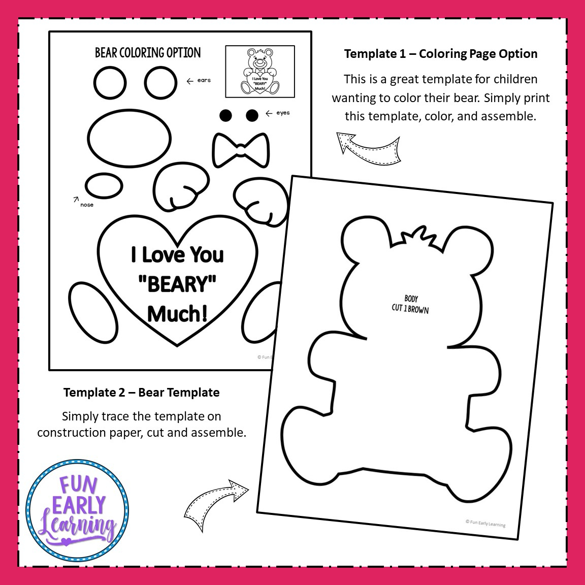 I Love You &amp;#039;Beary&amp;#039; Much! - Valentine&amp;#039;S Day Craft with regard to I Love You Beary Much Printable