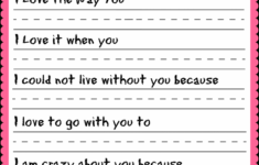 I Love You Because Valentines Day Printable! for I Love You Because Printable Template