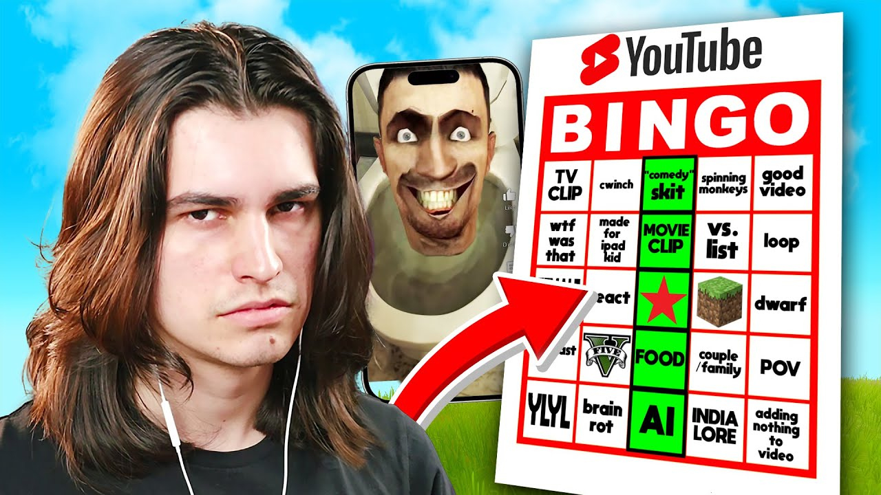 I Played Youtube Shorts Bingo… throughout Youtube Shorts Bingo Card