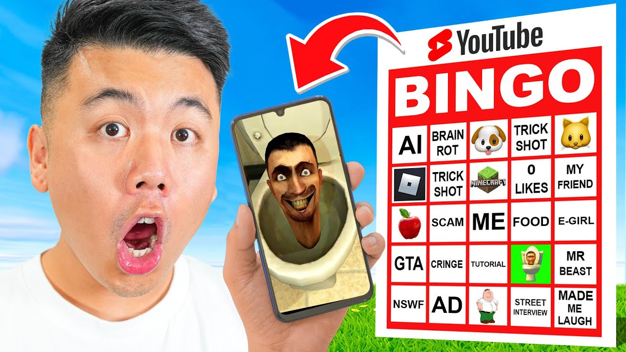 I Watched 1000 Youtube Shorts To Beat This Challenge with Youtube Shorts Bingo Card
