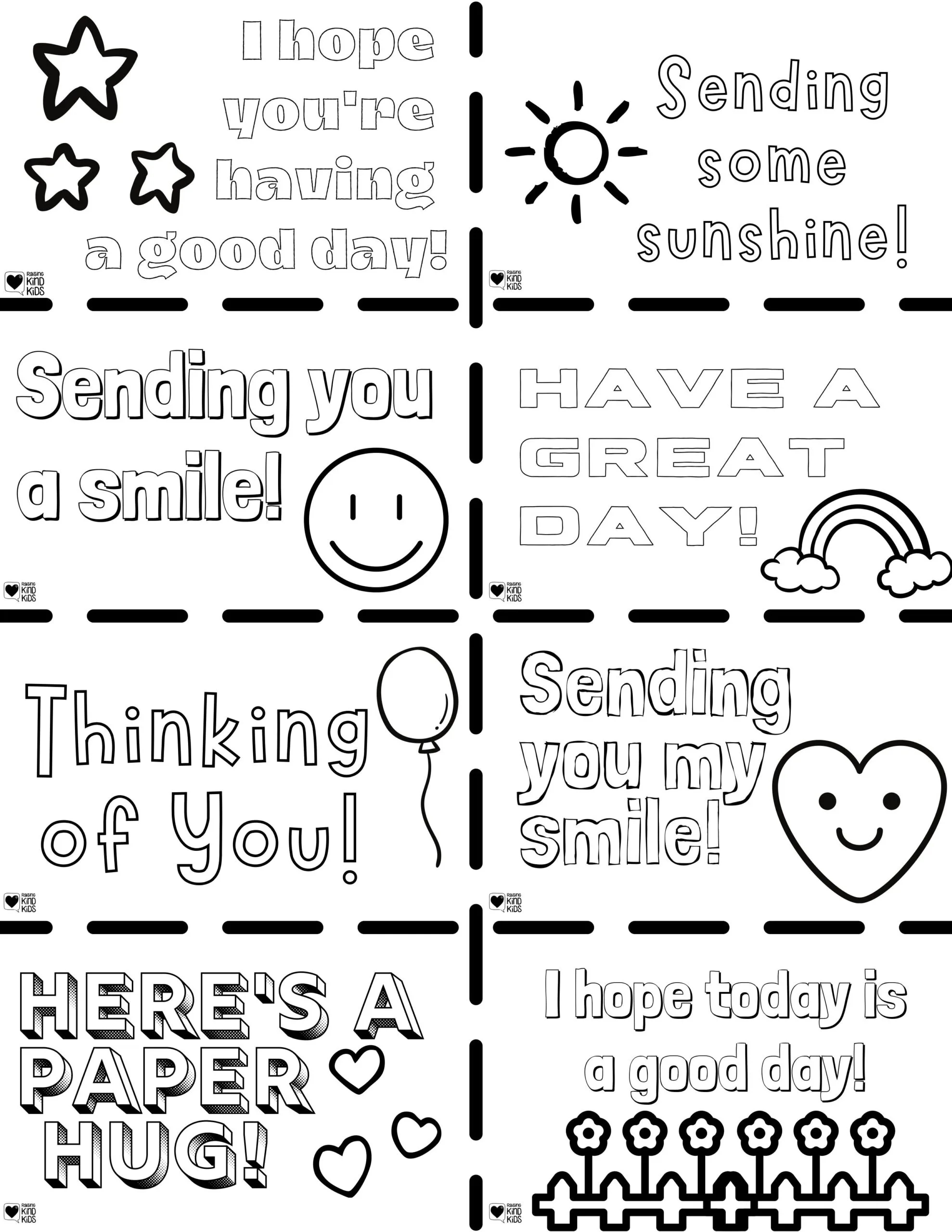 Ideas For Kids Using Kindness Note Cards - Kiddycharts within Free Printable Kindness Notes
