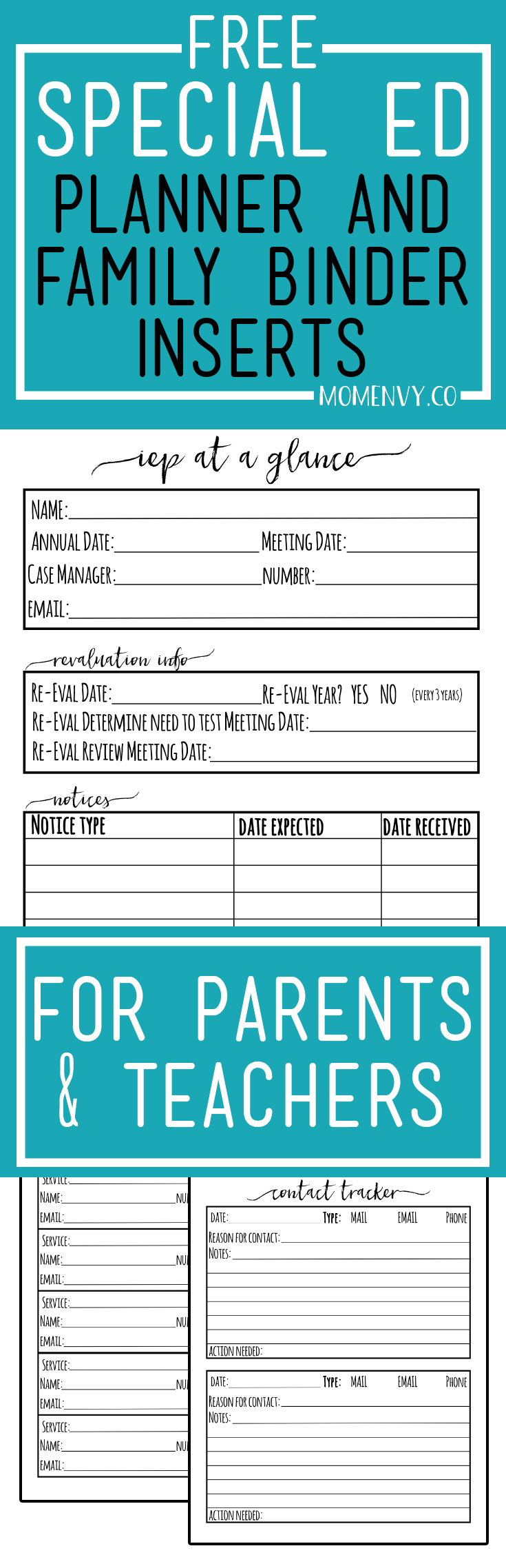 Iep Binder - Free Special Education Planner Inserts regarding Free Iep Binder Printables For Parents