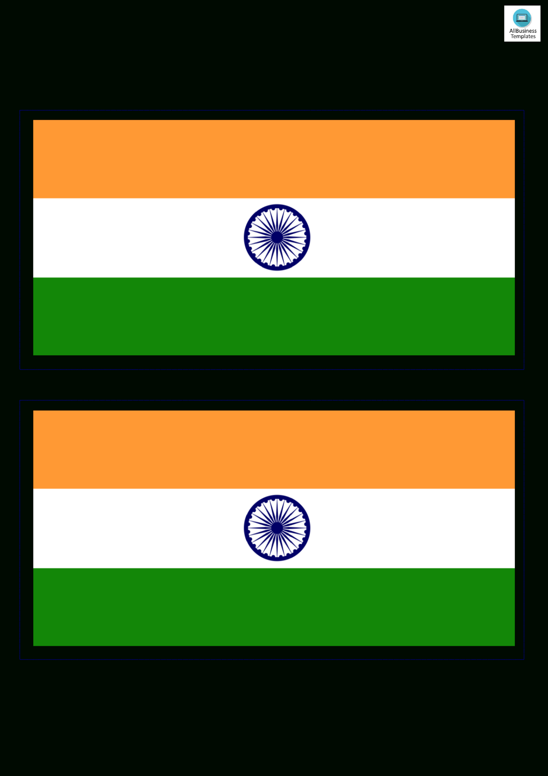 India Flag | Templates At Allbusinesstemplates intended for Printable Flag Of India