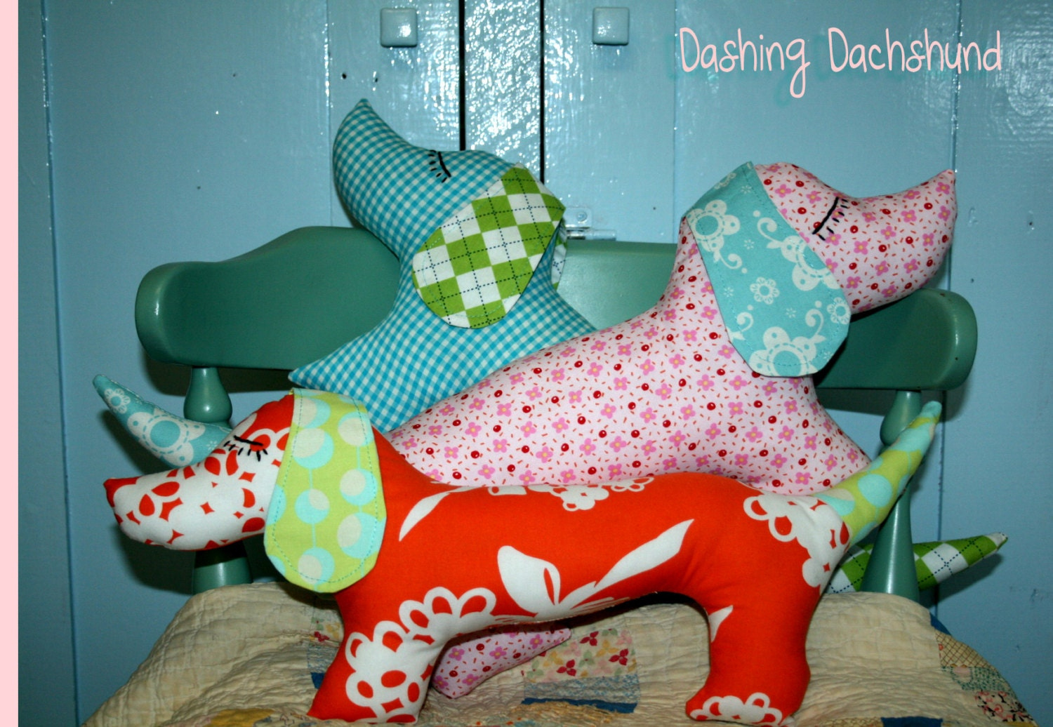 Instant Download Dashing Dachshund Dog Plush Pattern Pillow Diy with Downloadable Free Printable Dachshund Sewing Pattern