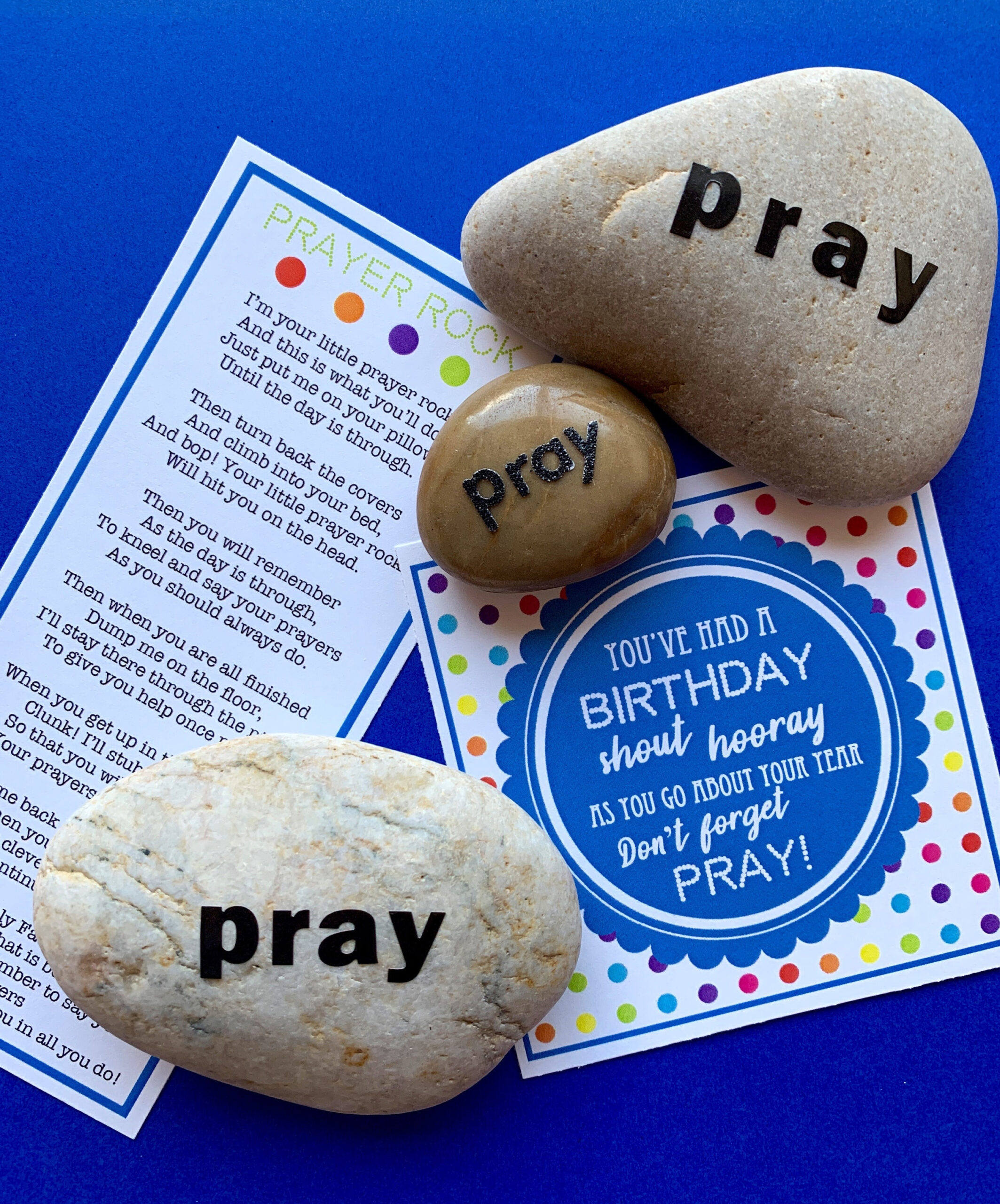 Instant Download For Primary Birthday Gifts Prayer Rock Poem Tags in Prayer Rock Poem Printables