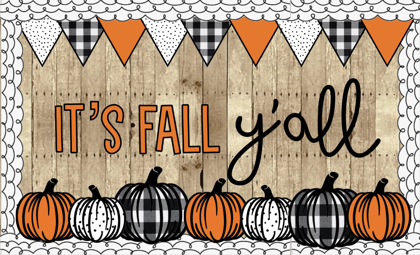 It&amp;#039;S Fall Y&amp;#039;All Printable Bulletin Board, Digital File, Teacher intended for Printable Fall Decorations For Classroom
