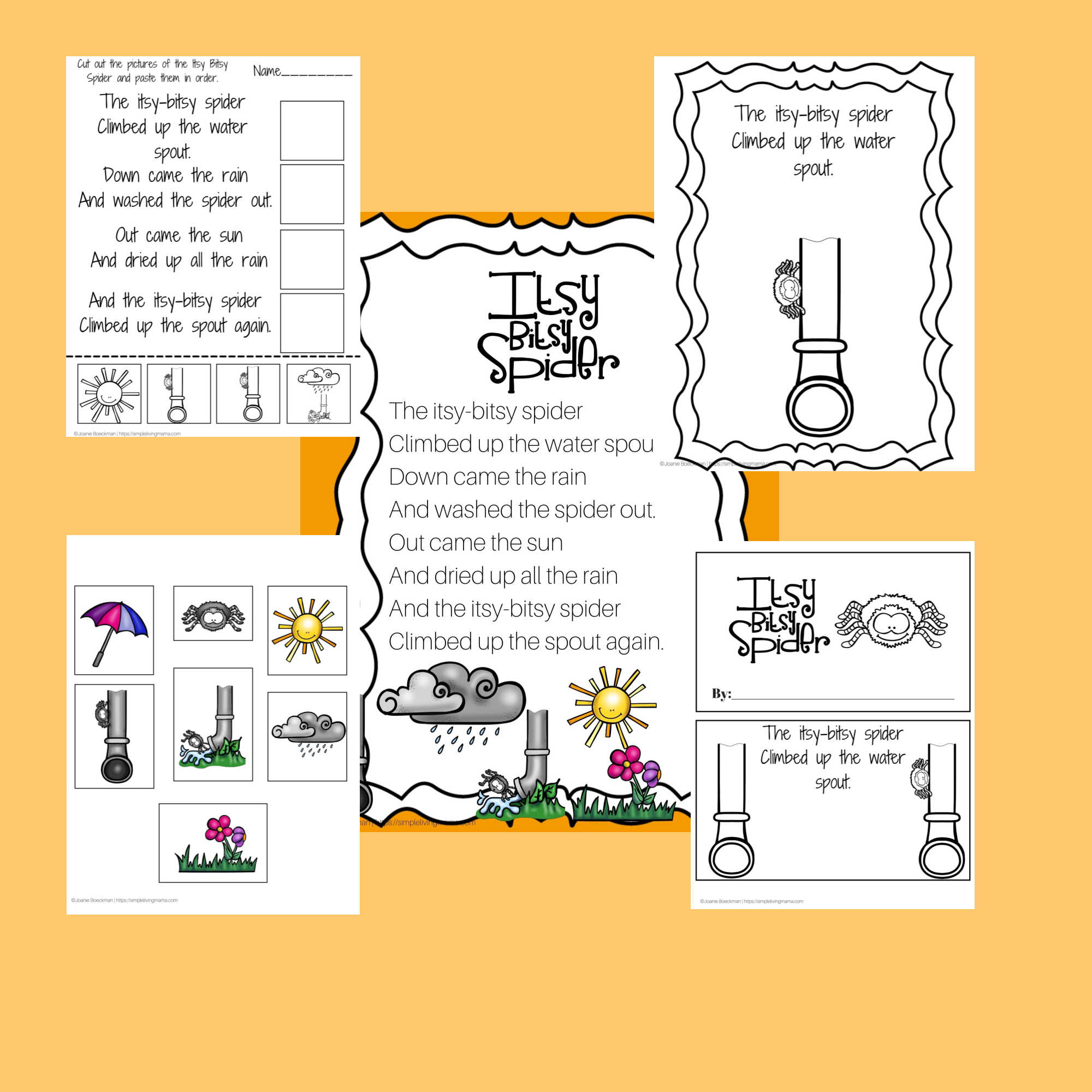Itsy Bitsy Spider Activities For Preschool And Kindergarten inside Itsy Bitsy Spider Sequencing Free Printable