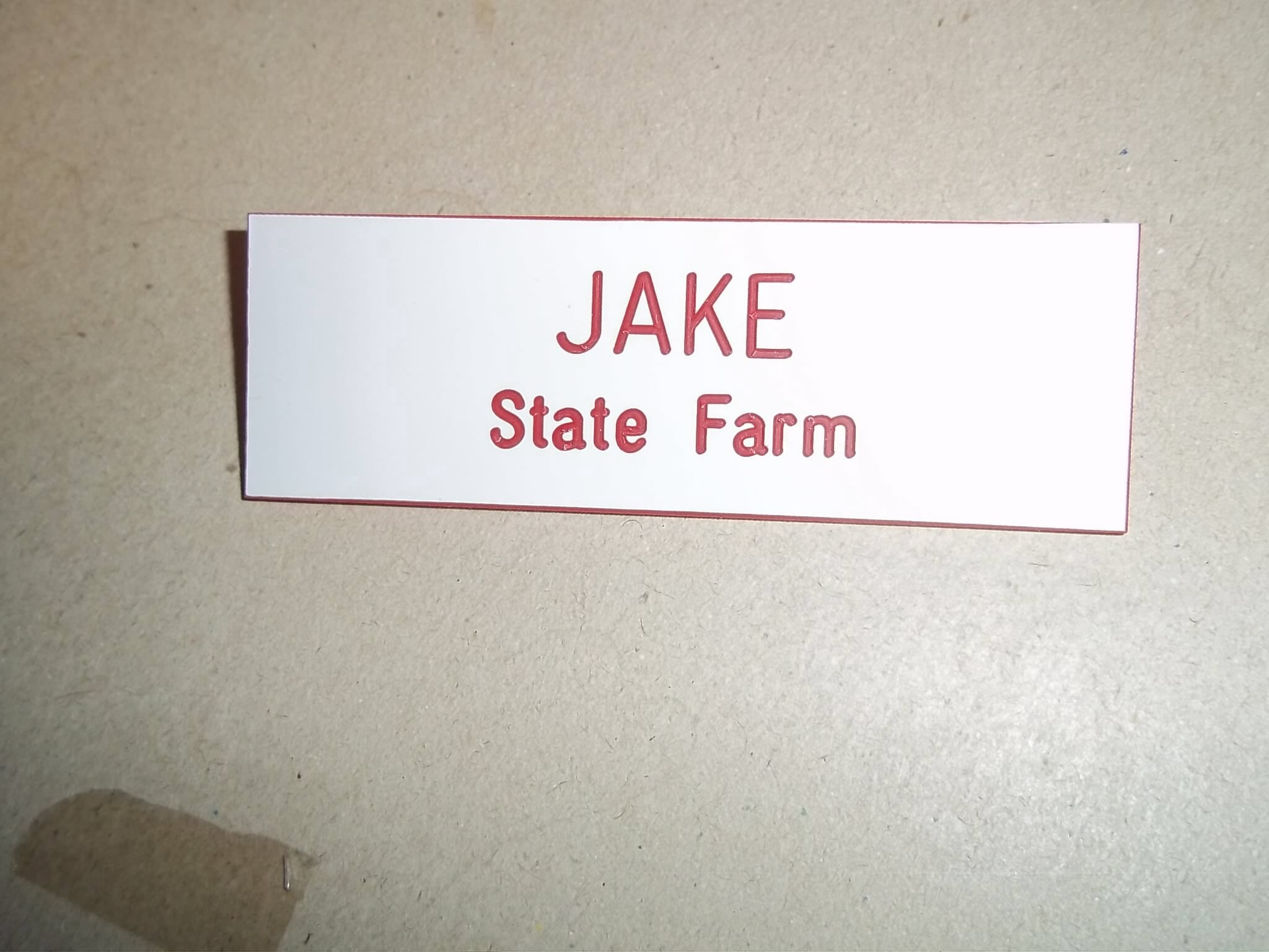 Jake From State Farm Halloween Costume Name Badge - Etsy pertaining to Jake From State Farm Name Tag Printable Free
