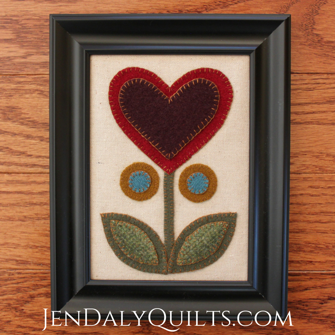 Jen Daly Quilts: Wool Appliqué - Free Pattern inside Free Printable Wool Applique Patterns