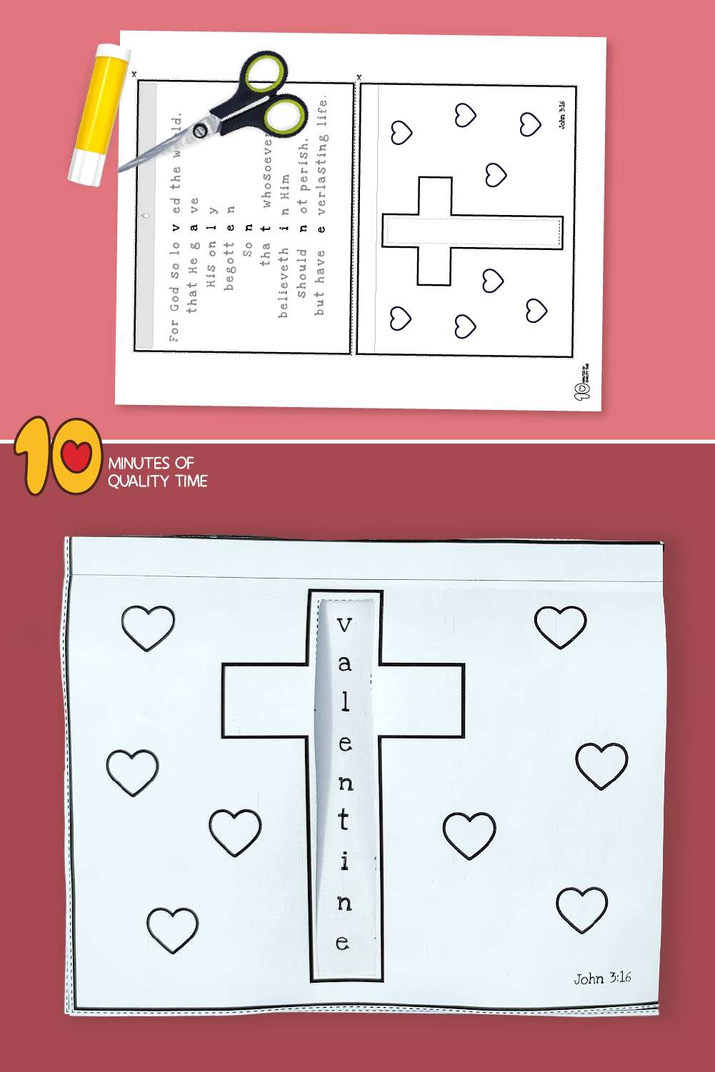John 3:16 Valentine Craft – 10 Minutes Of Quality Time intended for Printable John 3 16 Activity Sheet