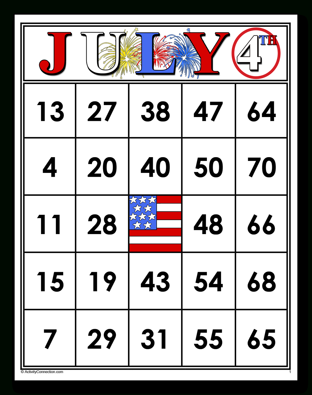 July 4Th Bingo Cards (Printable) - Activity Connection within 4th of July Bingo Cards