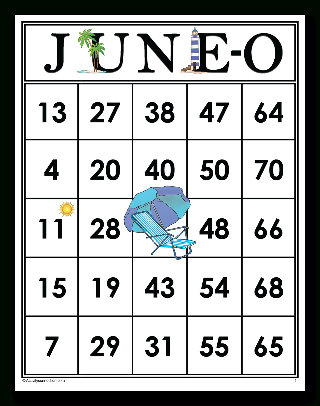June-O Bingo Cards (Printable) - Activity Connection in Activity Connection Bingo Cards