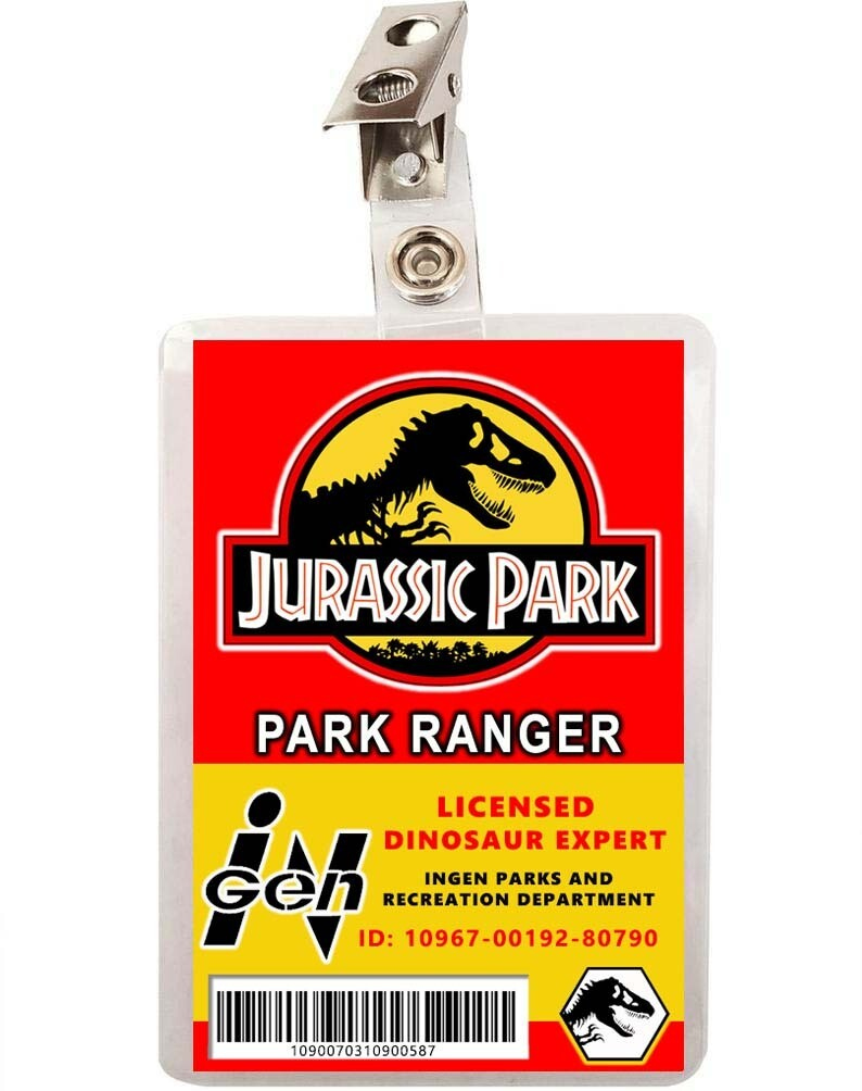 Jurassic Park Ranger License Id Badge Image Download Pdf intended for Printable Jurassic Park Id Badge Template Free