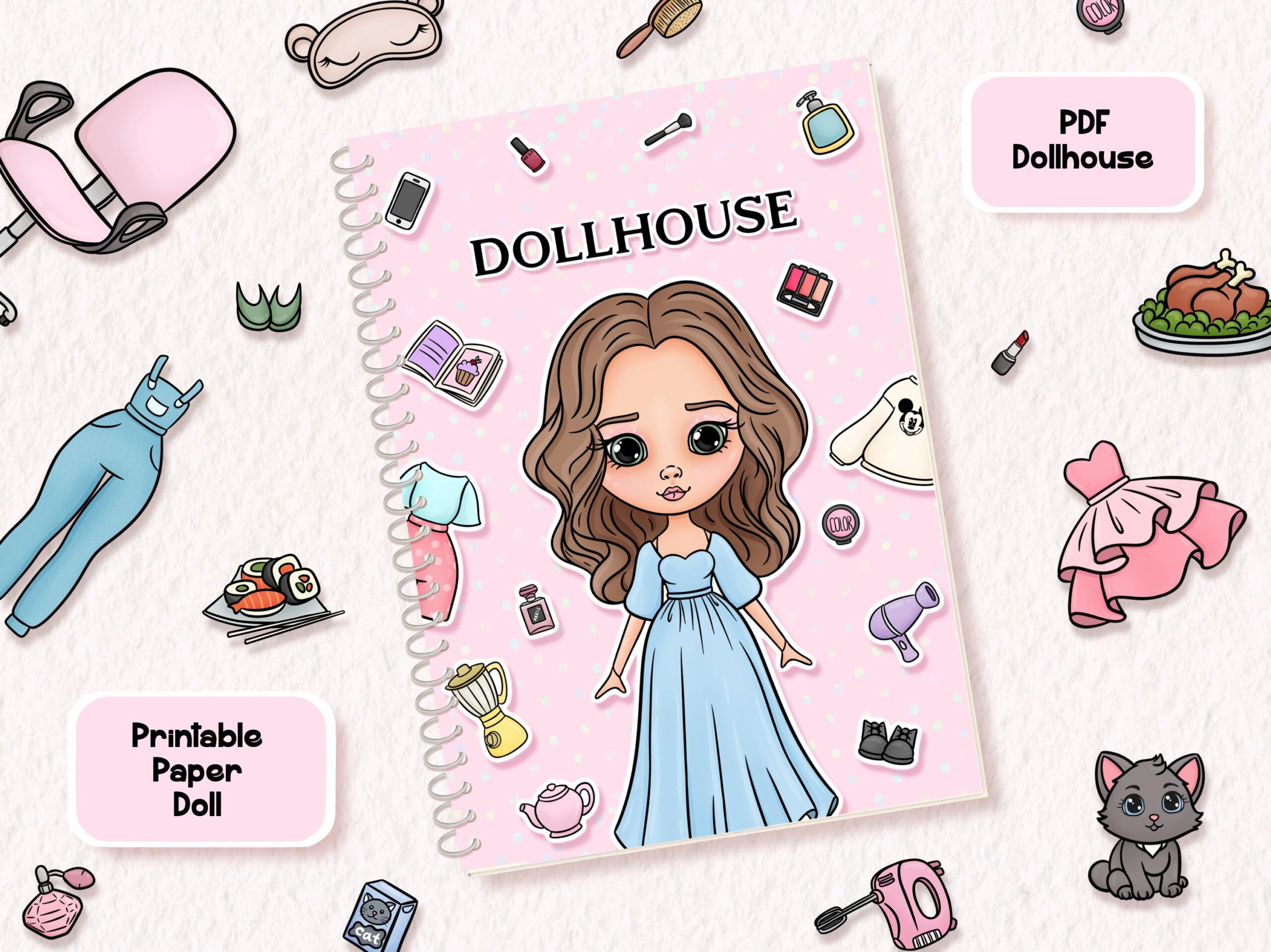 Kate Made Free Printable - Etsy.de pertaining to Kate Made Paper Doll Free Printable