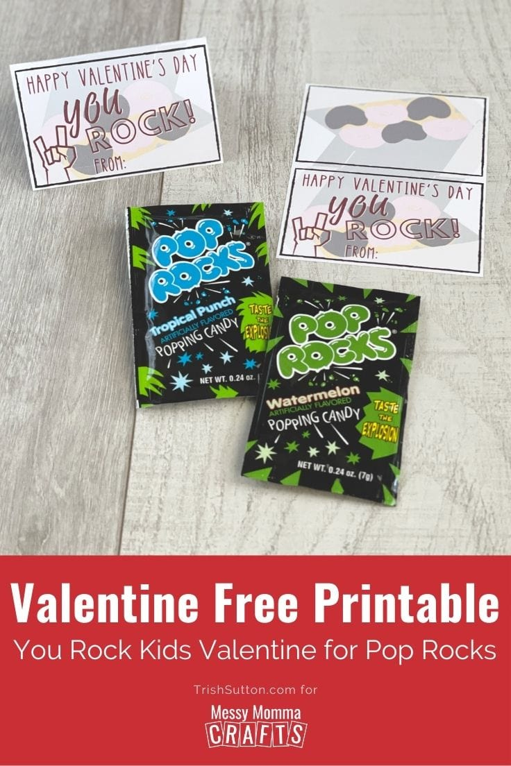 Kids Valentine Free Printable &amp;quot;You Rock&amp;quot; For Pop Rocks pertaining to Pop Rocks Valentine Free Printable