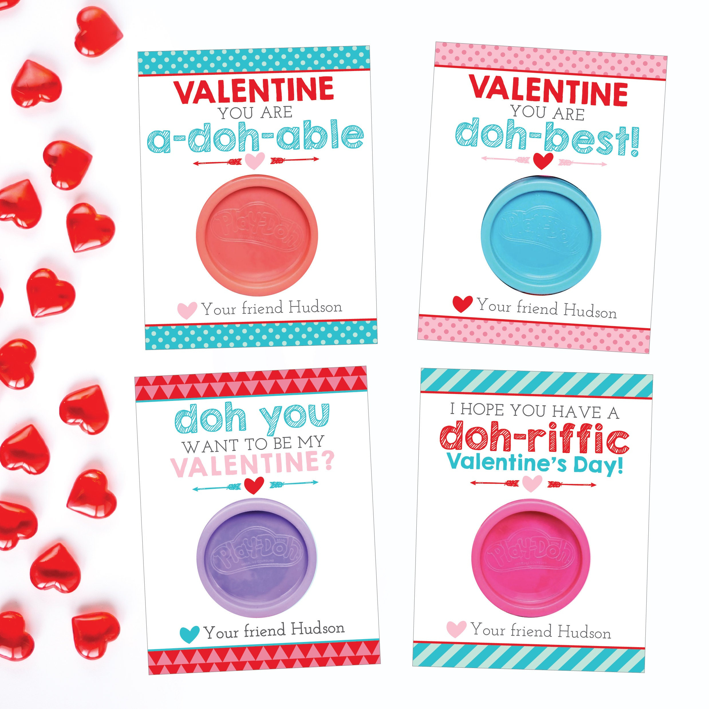 Kinder Playdoh Valentine Printable, Valentine Handout Karten with regard to Play Doh Valentines Printable