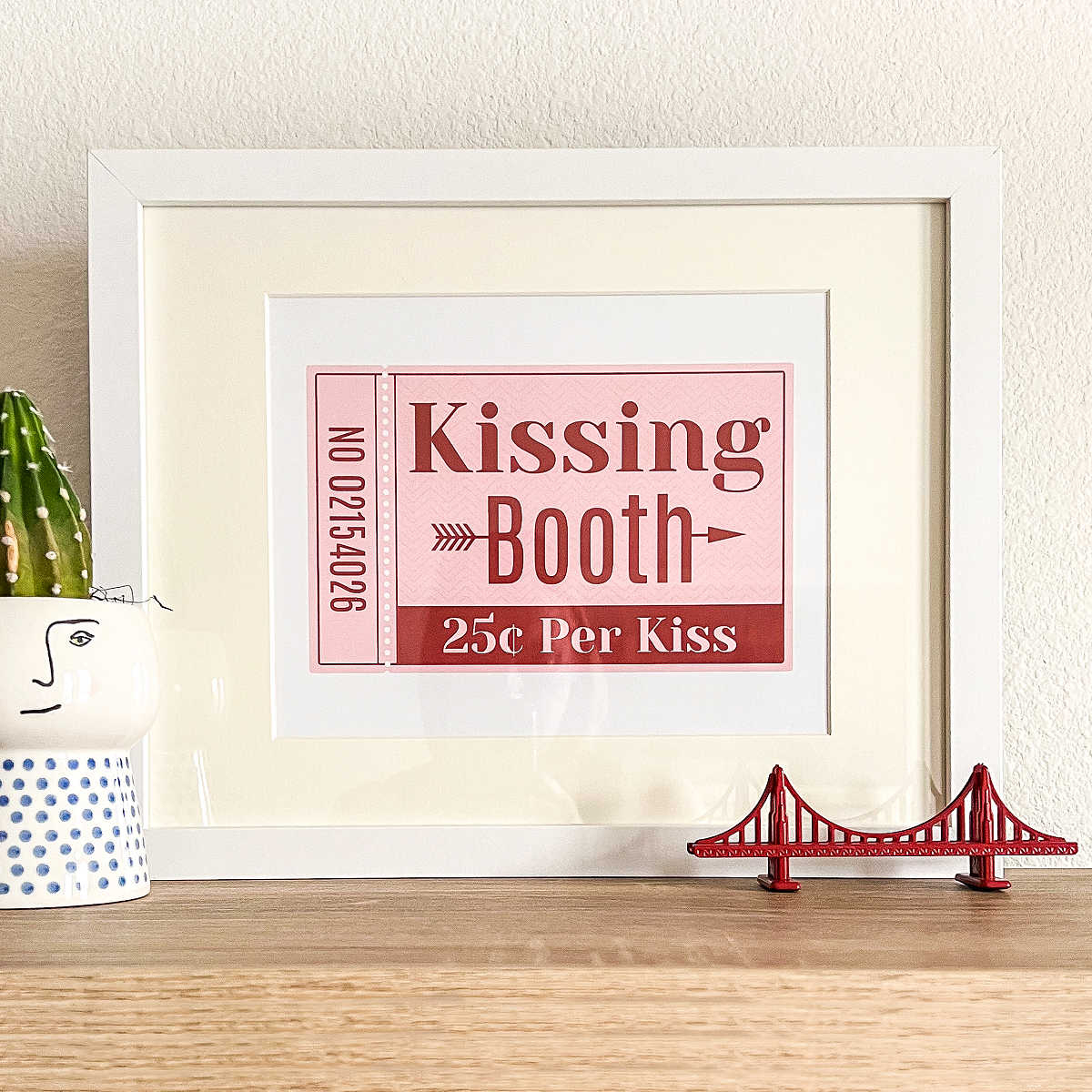 Kissing Booth Sign (Free Printable) | Hello Little Home regarding Free Printable Kissing Booth Sign