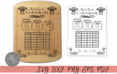 Kitchen Conversion Chart Svg Pdfshannon Casper | Thehungryjpeg with Printable Kitchen Conversion Chart Svg Free