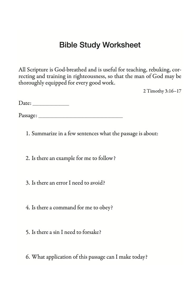 Kjv Bible Study Worksheets - 6 Free Pdf Printables | Printablee within Free Printable Bible Study Lessons With Questions and Answers