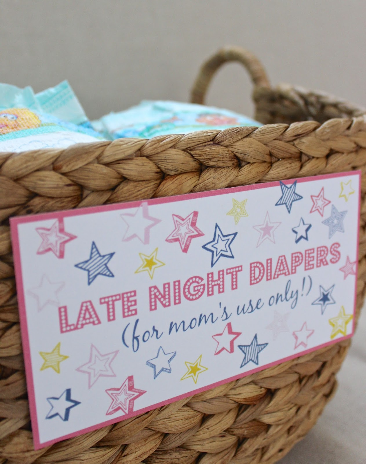 Late Night Diapers Baby Shower Printables - Drivendecor in Template Late Night Diapers Sign Free Printable