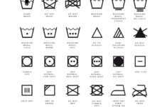 Laundry Symbols Printable – Sew Woodsy with Free Laundry Printables Black And White
