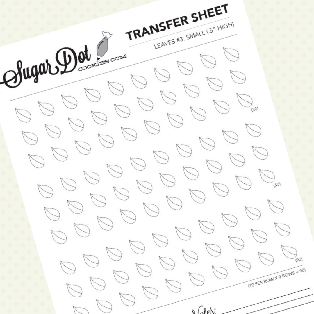 Leaves: Sugar Dot Transfer Sheets intended for Free Printable Royal Icing Transfer Templates