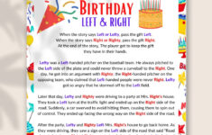 Left Right Game, Left Right Birthday Game, Printable Funny Left inside Popular Free Printable Left Right Birthday Game