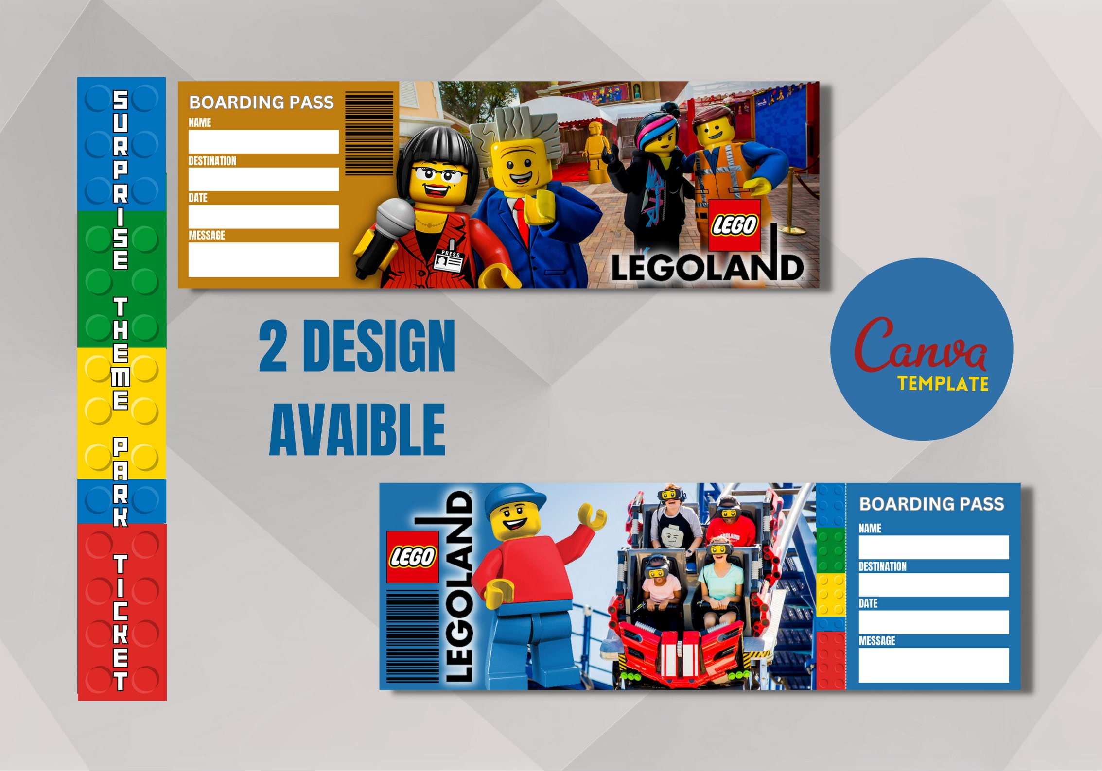 Legoland Theme Park Surprise Template, Surprise Ticket Template regarding Free Printable Legoland Ticket Template