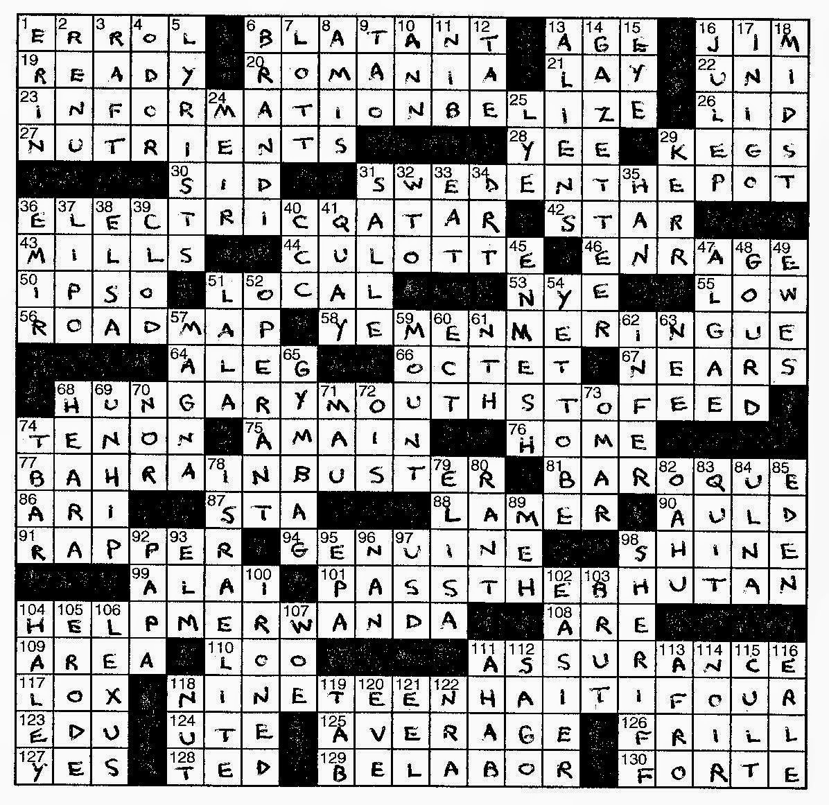 Lem&amp;#039;S Levity: Port Cities inside Printable Frank Longo Crossword Puzzles