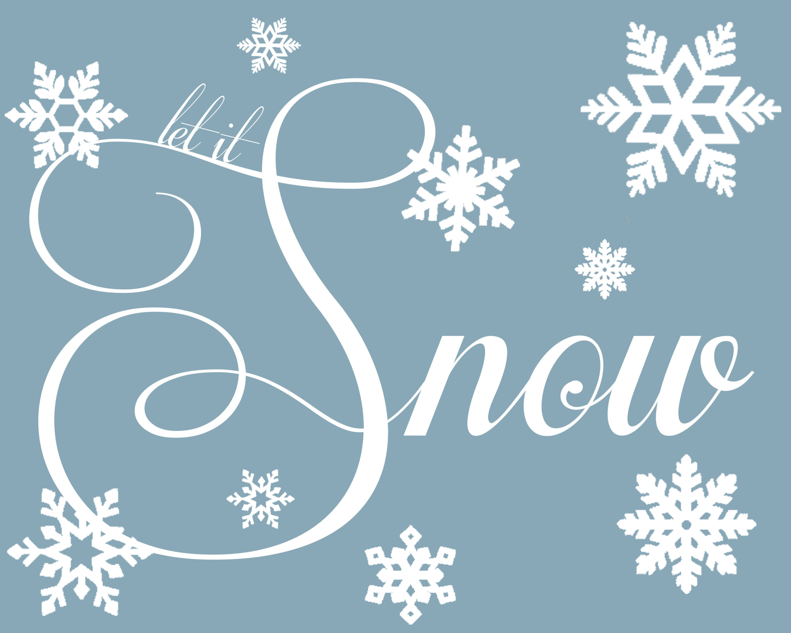 Let It Snow! {Free Christmas Printable} - The Girl Creative with regard to Free Printable Let It Snow Stencil