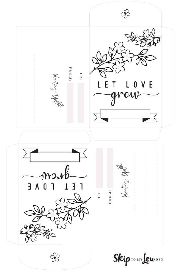 Let Love Grow: Printable Seed Packets To Color And Share Your for Printable Let Love Grow Free Template