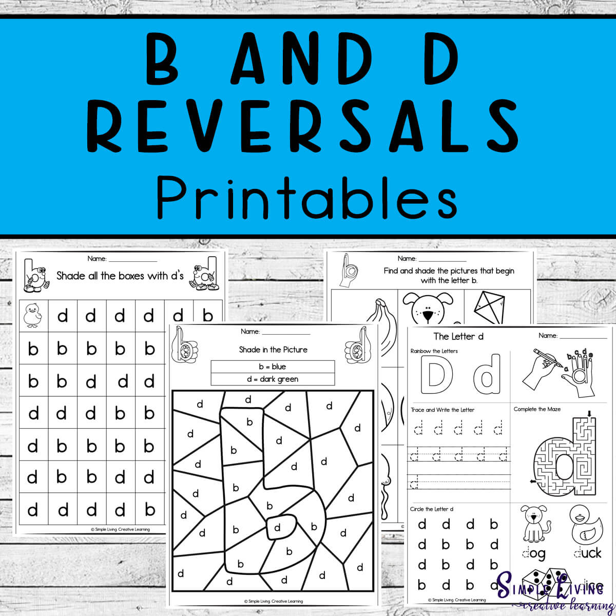 Letter B And D Reversal Printables - Simple Living. Creative Learning with regard to Free Printable B And D Letter Reversal Worksheets