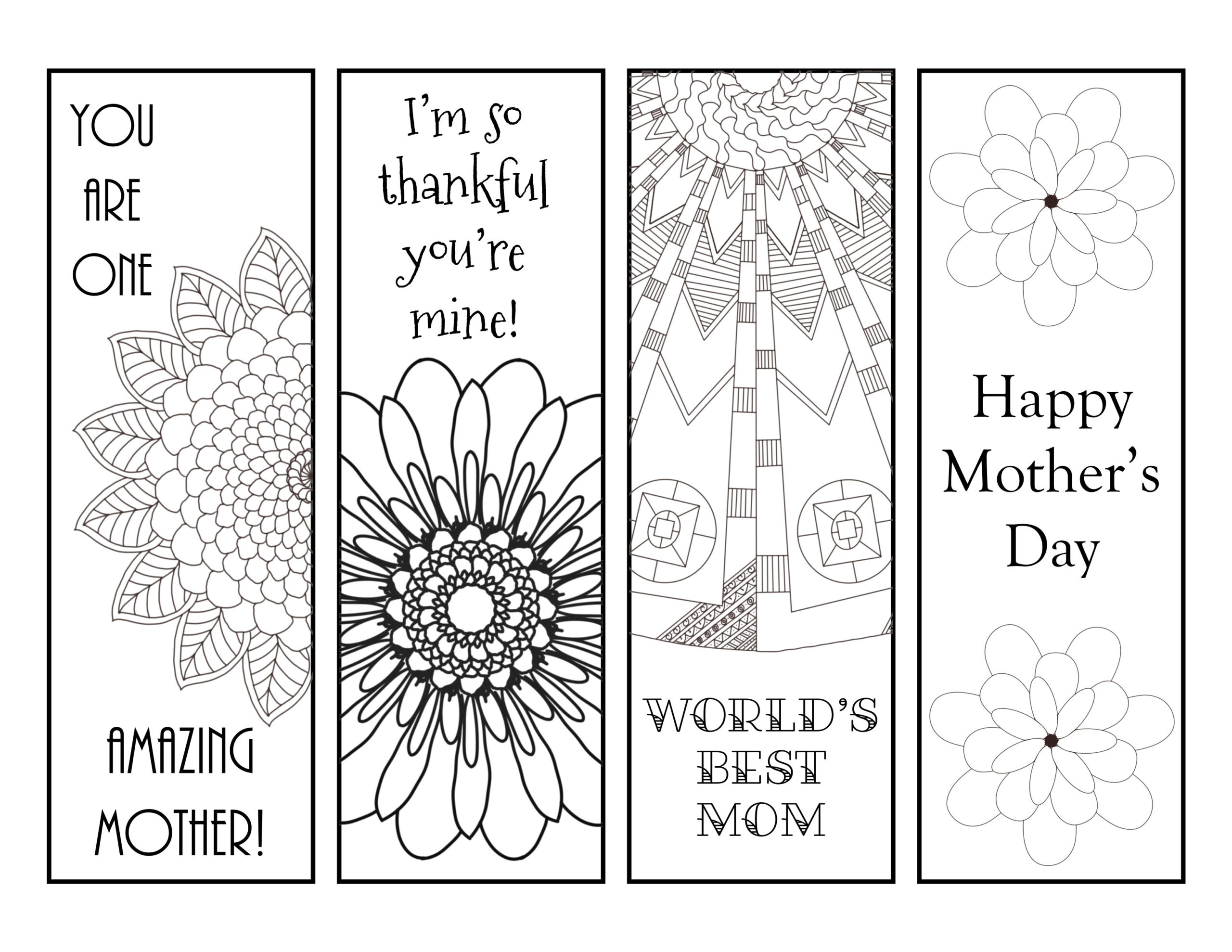 Life Worth The Living Blog intended for Free Printable Mother&amp;#039;S Day Bookmarks To Color