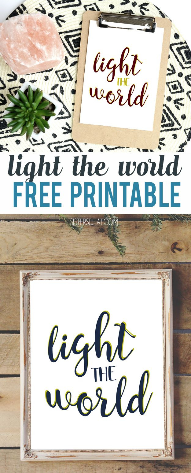 Light The World || Free Printable for Light The World Printables