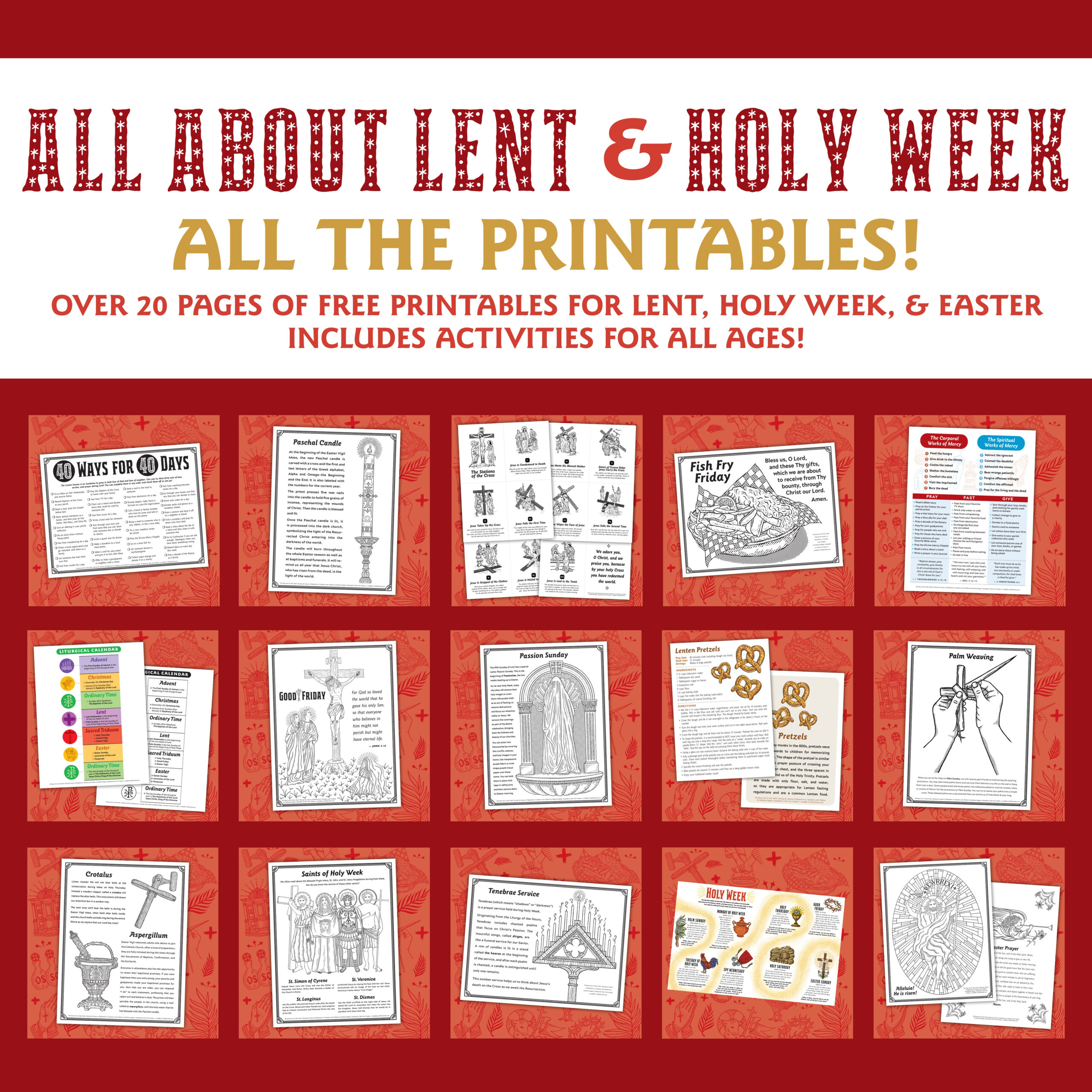 Look To Him And Be Radiant: Allllllll The All About Lent &amp;amp; Holy with Holy Week Free Printables