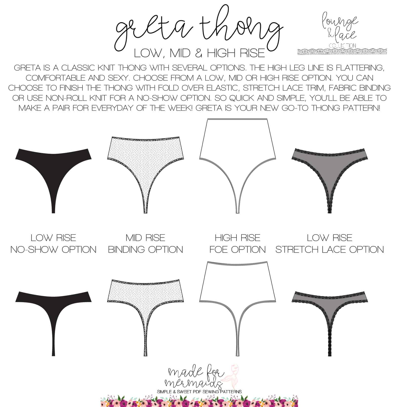 Lounge &amp;amp; Lace Collection- Greta Thong pertaining to Printable Diy Thong Sewing Pattern