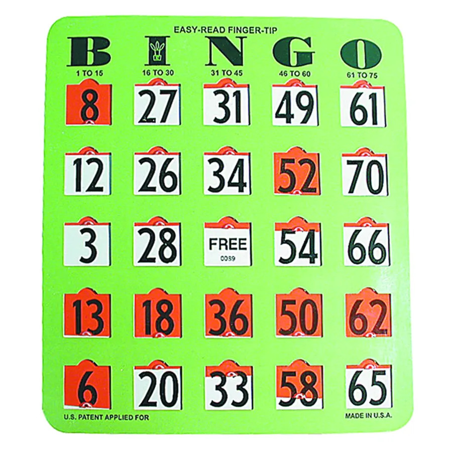 Low Vision Bingo Cards With Shutters - Vision Forward inside Bingo Cards For The Blind