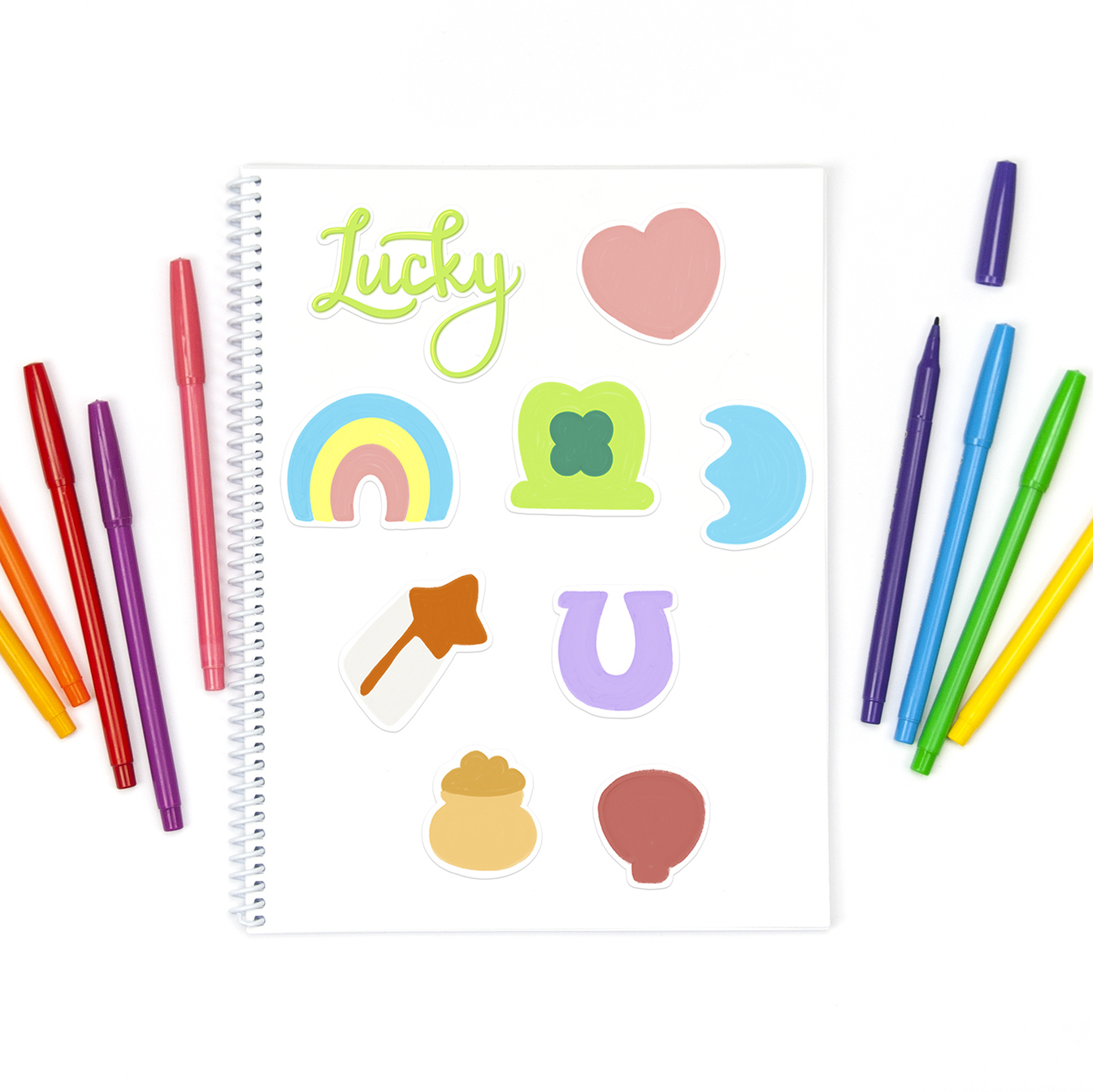 Lucky Charms Printable Stickers - Pineapple Paper Co. with Lucky Charms Marshmallows Printable