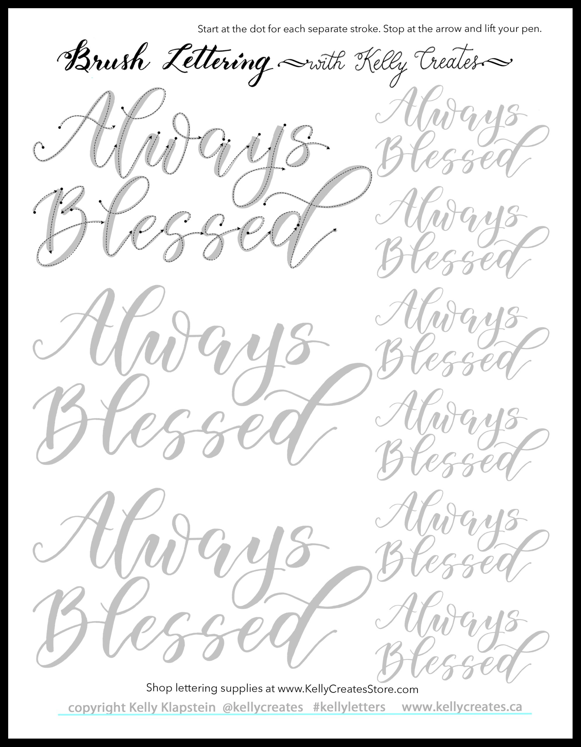 Magic Monday – Freebie Calligraphy Worksheet – Kelly Creates with regard to Free Calligraphy Worksheets Printable