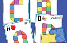 Magna Tile Uppercase Letter Cards – Teaching Mama with Free Printable Template Magna Tiles Printables