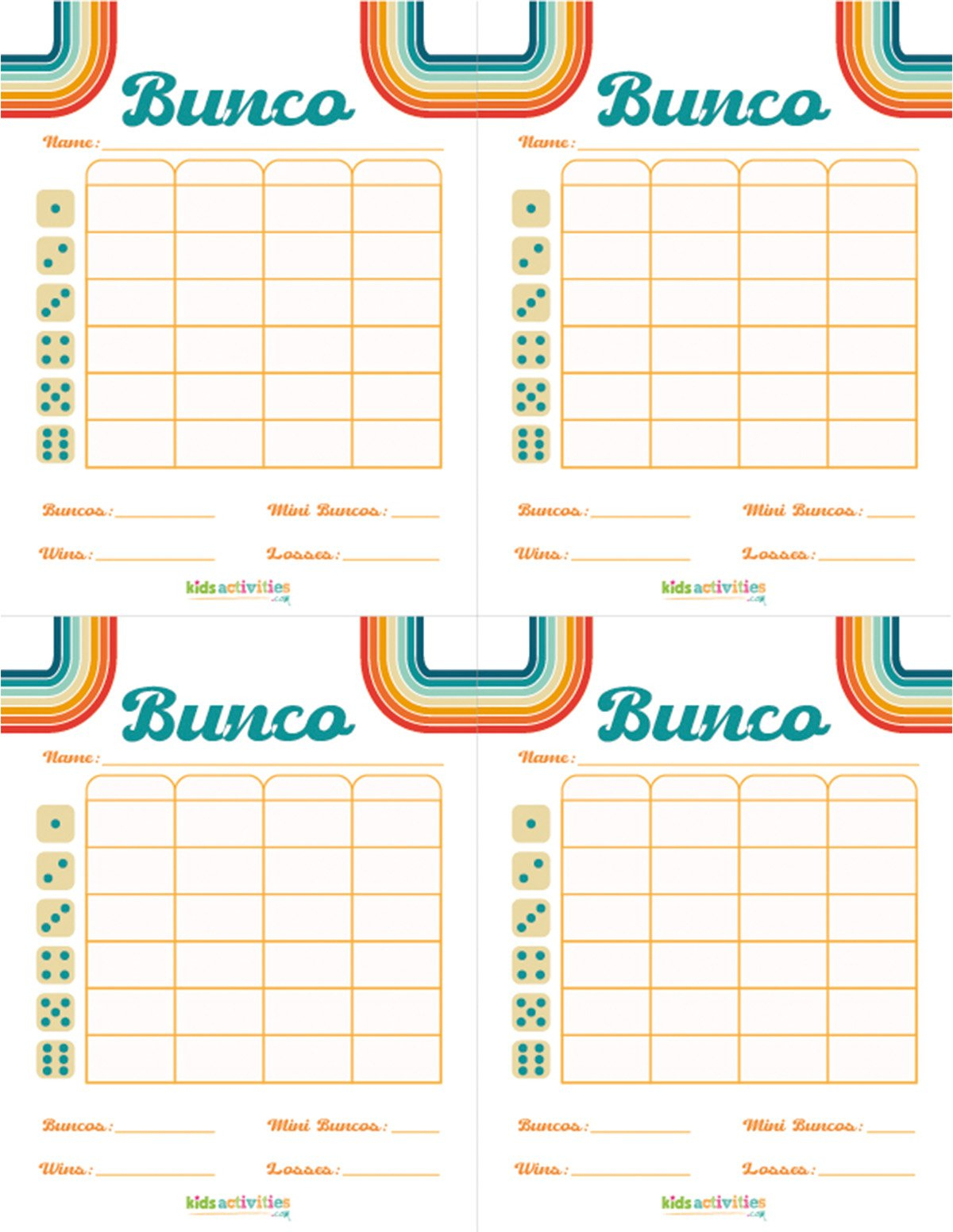 Make A Bunco Party Box With Free Printable Bunco Score Sheets regarding Pdf Free Bunco Printables