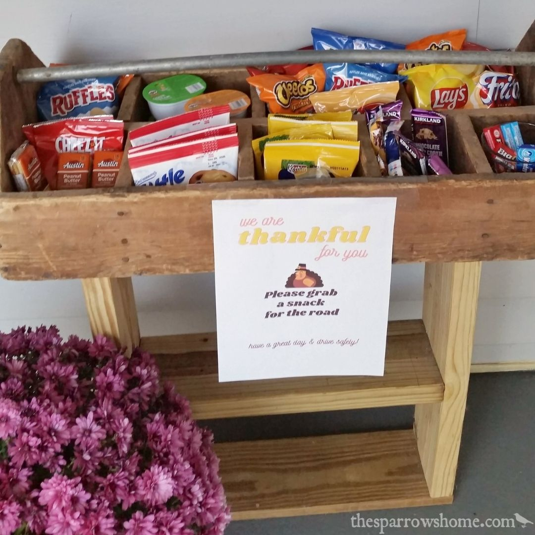 Make A Porch Snack Basket To Brighten The Day Of Your Delivery inside Delivery Driver Porch Snacks Printable Free