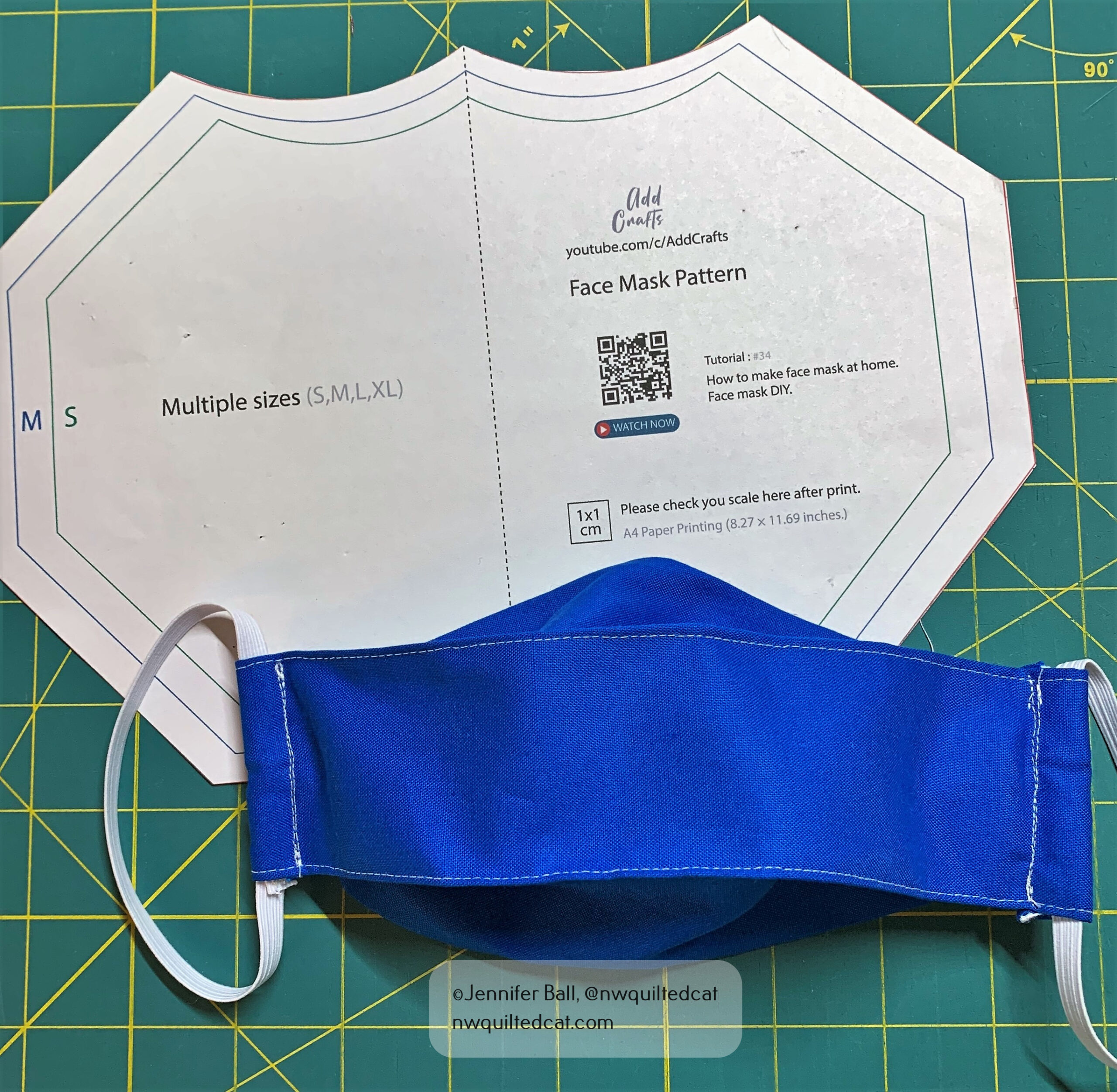 Making A 3D Style Of Face Mask | Nw Quilted Cat throughout Free Printable 3d Face Mask Pattern
