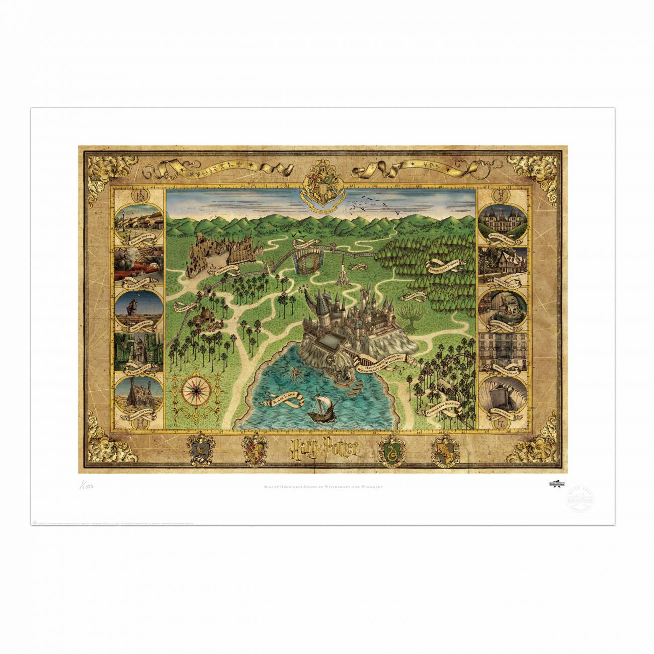 Map Of Hogwarts School Of Witchcraft And Wizardry - Minalima inside Printable Map Of Hogwarts