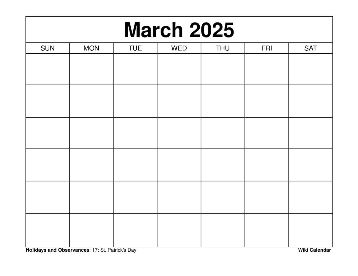 March 2025 Calendar - Printable Templates &amp;amp; More with regard to March 2025 Printable Calendar Free