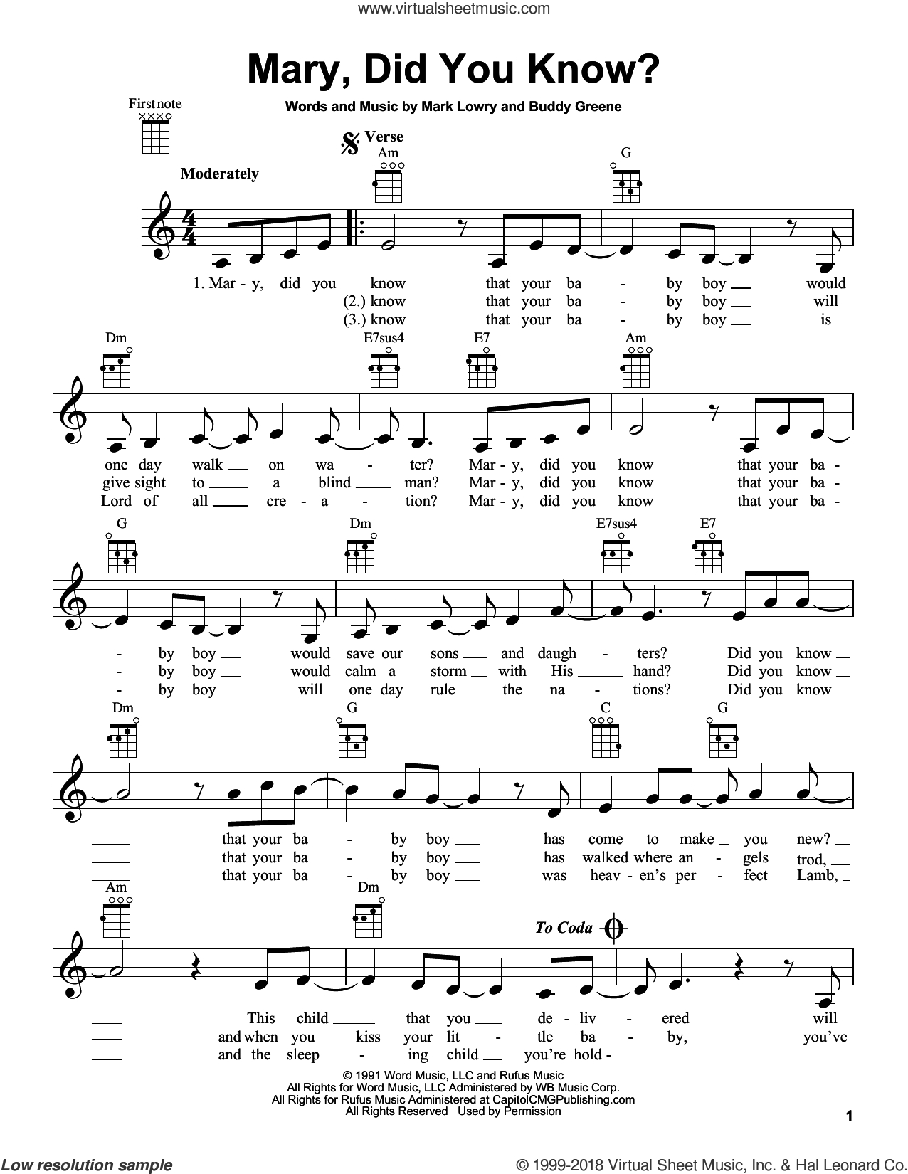 Mary, Did You Know?Kathy Mattea - Easy Piano - Digital Sheet in Mary Did You Know Free Printable Sheet Music