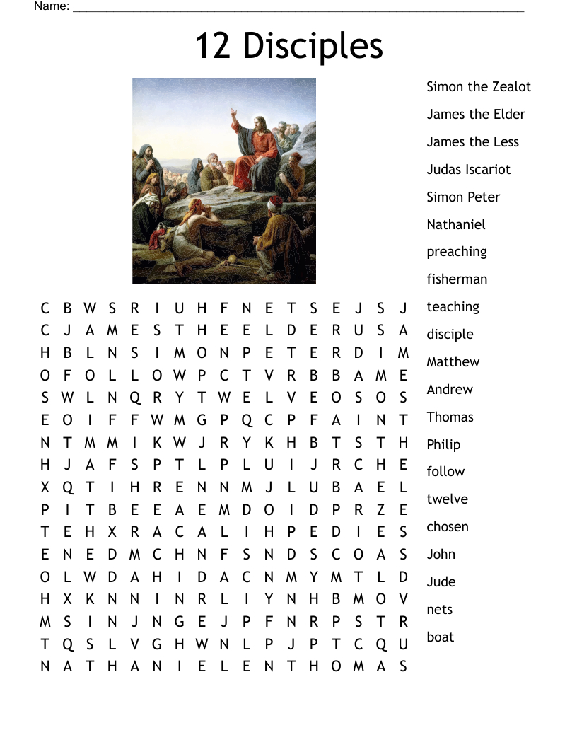 Match These Apostles Worksheet - Wordmint inside Free Printable 12 Disciples Worksheet