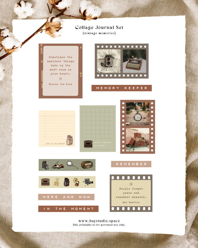 May Bullet Journal Setup - Vintage Memories Theme (Free Printable regarding Free Printable Journal Kit