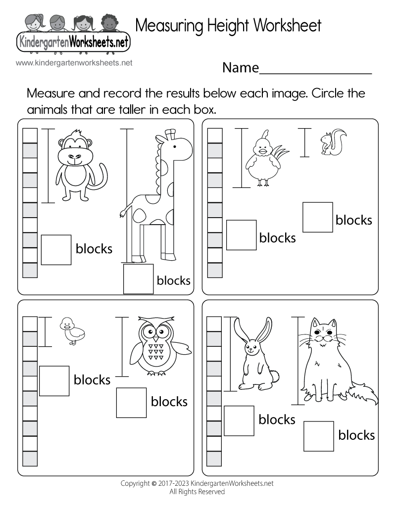 Measuring Height Worksheet - Free Printable, Digital, &amp;amp; Pdf pertaining to Measuring Height Worksheet Printable